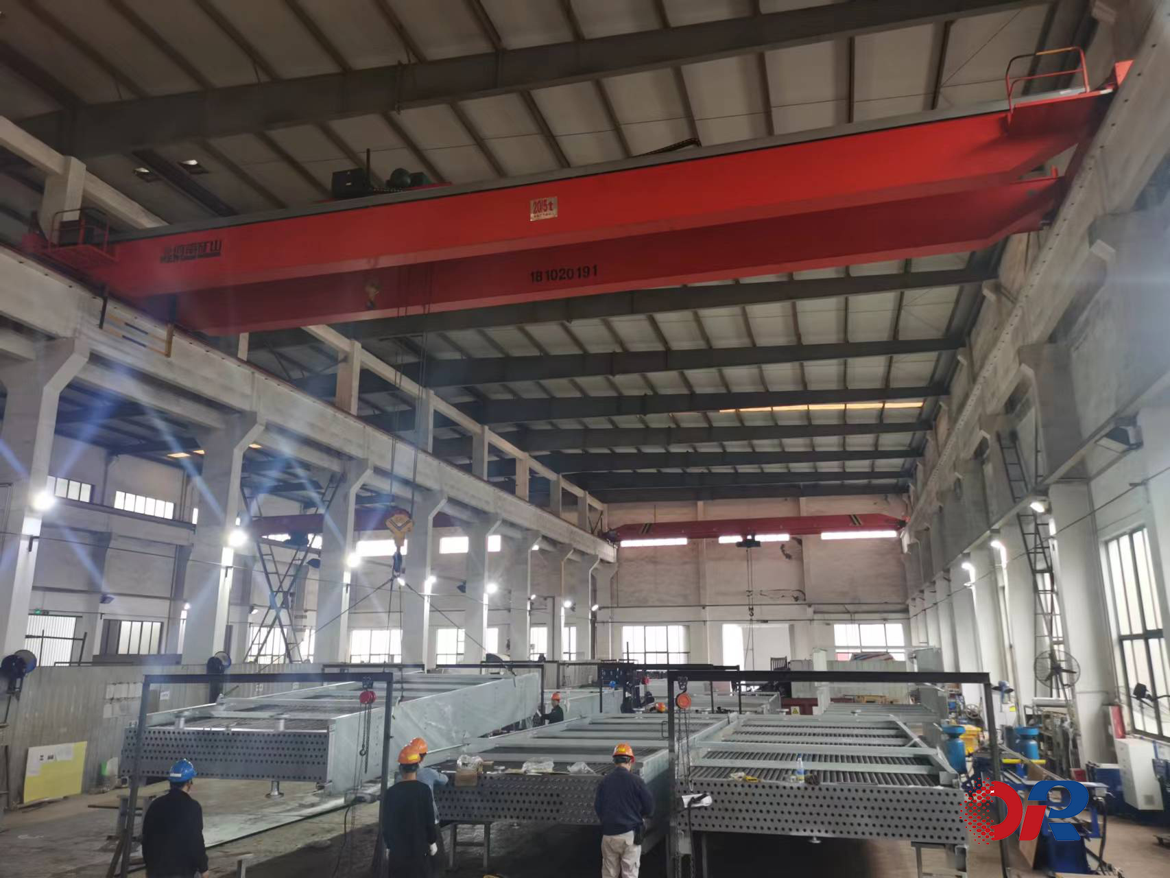 Industrial air cooler manufacturing on factory floor